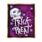 Stupell Industries Trick or Treat Purple Halloween Framed Floater Canvas Wall Art